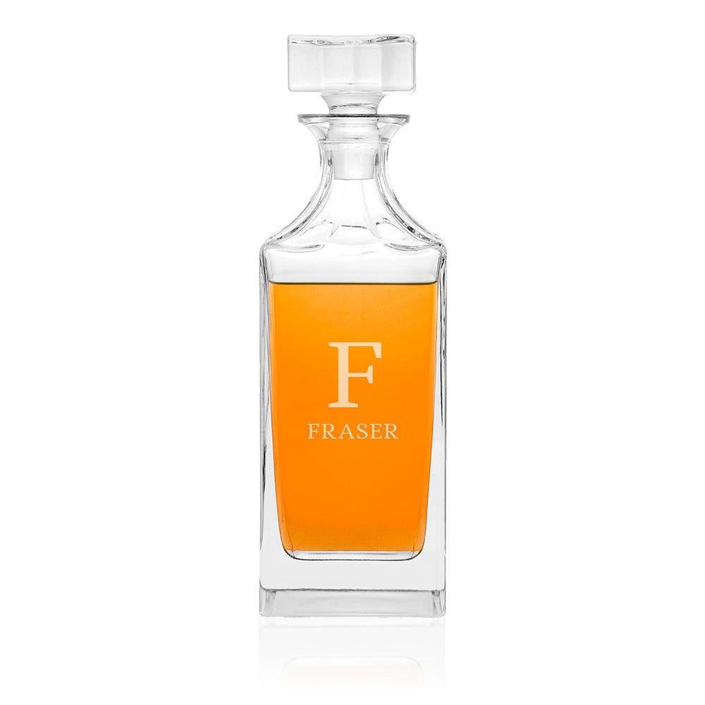 Personalised Timeless Monogram Square Decanter