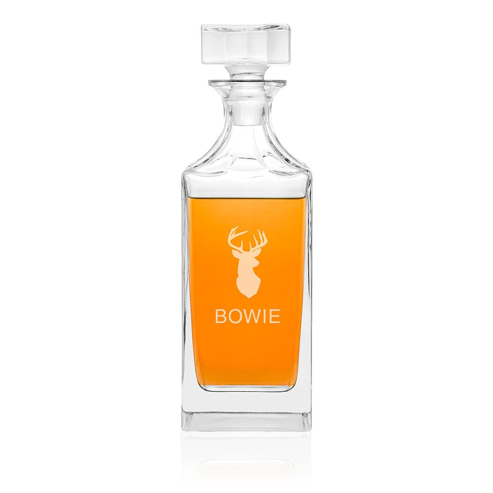 Personalised Timeless Stag Square Decanter