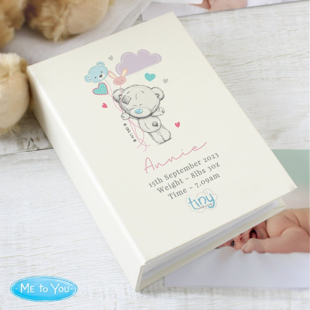 Personalised Tiny Tatty Teddy Pink 6x4 Inch Photo Album With Sleeves