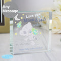 Personalised Tiny Tatty Teddy To The Moon & Back Large Crystal Token
