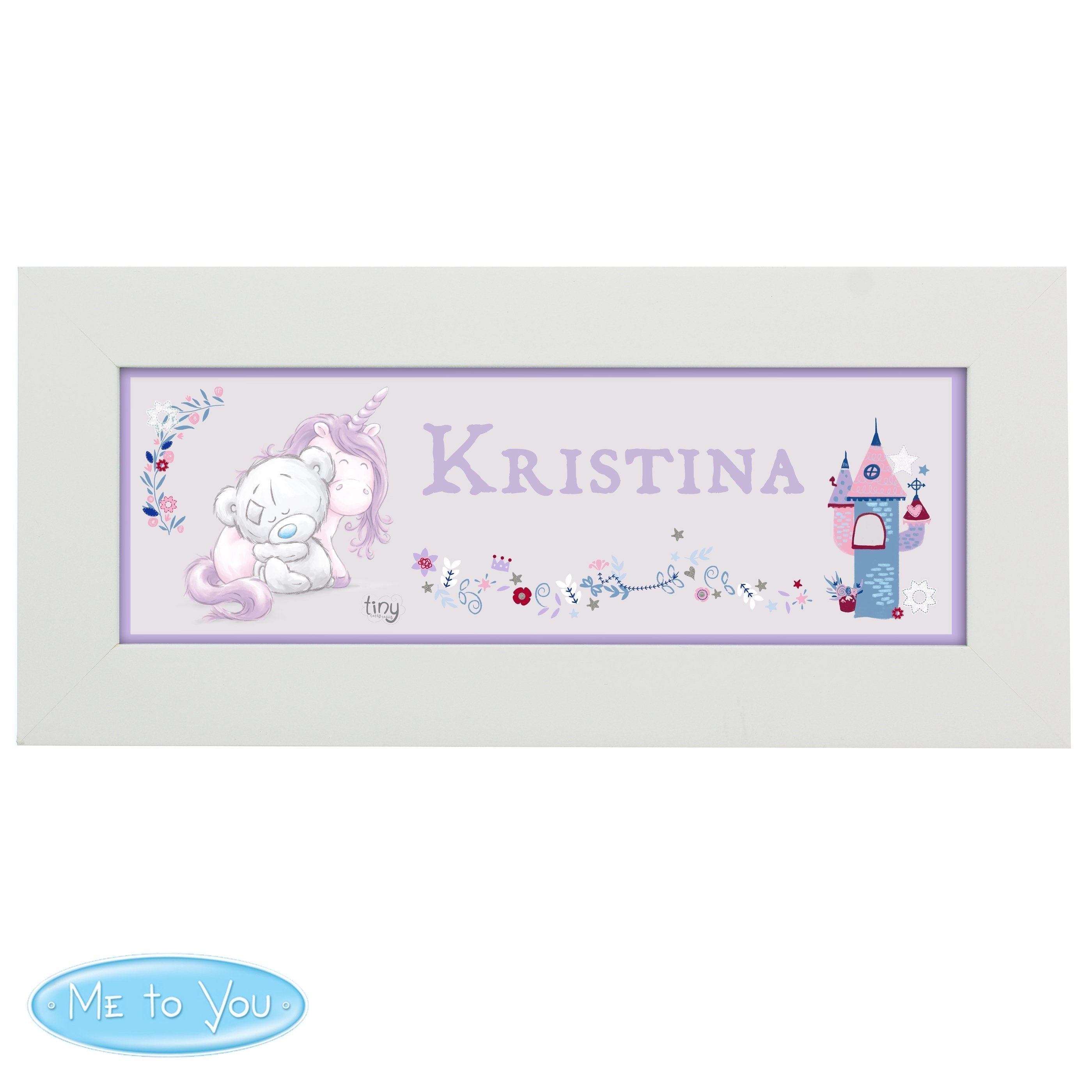 Personalised Tiny Tatty Teddy Unicorn Name Frame
