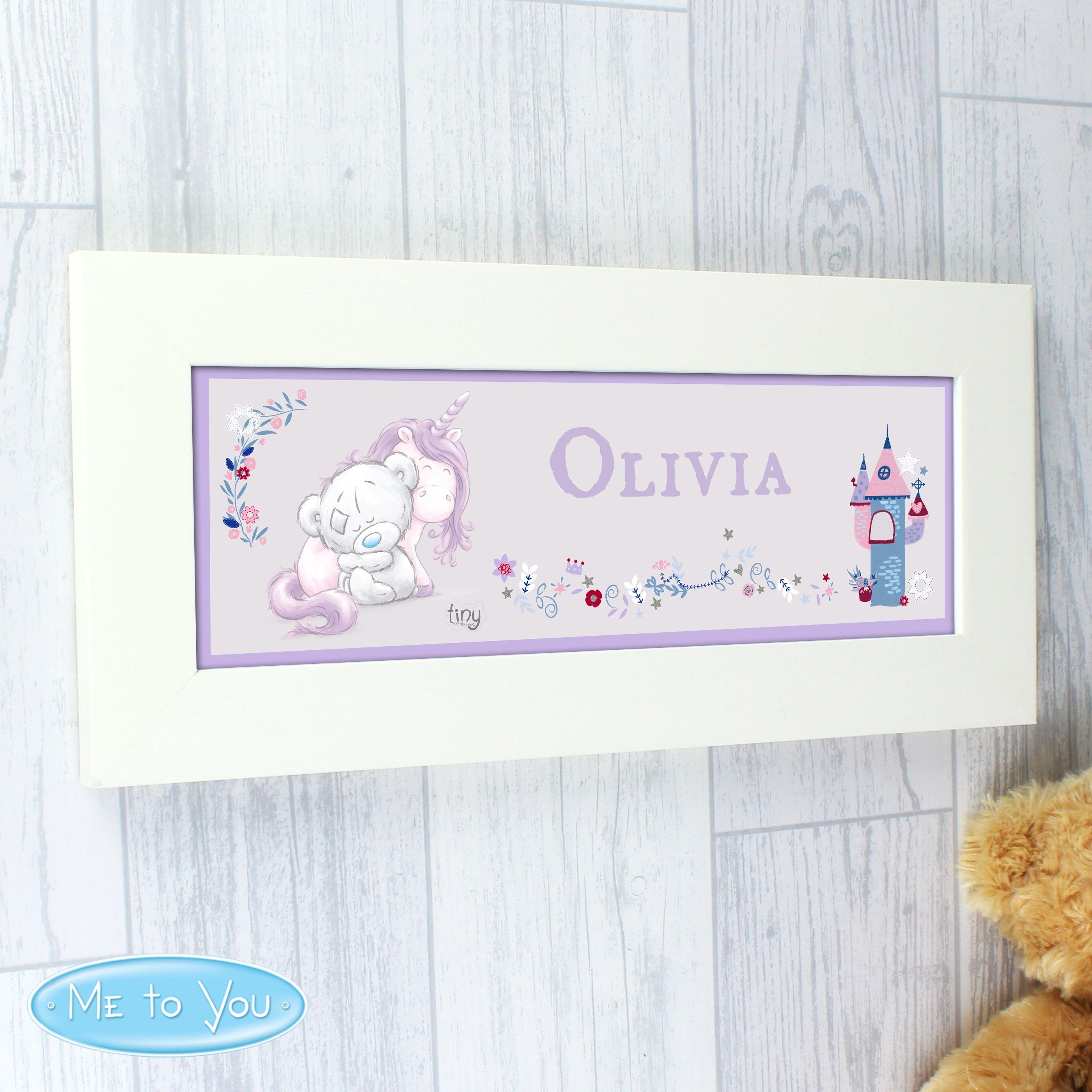 Personalised Tiny Tatty Teddy Unicorn Name Frame