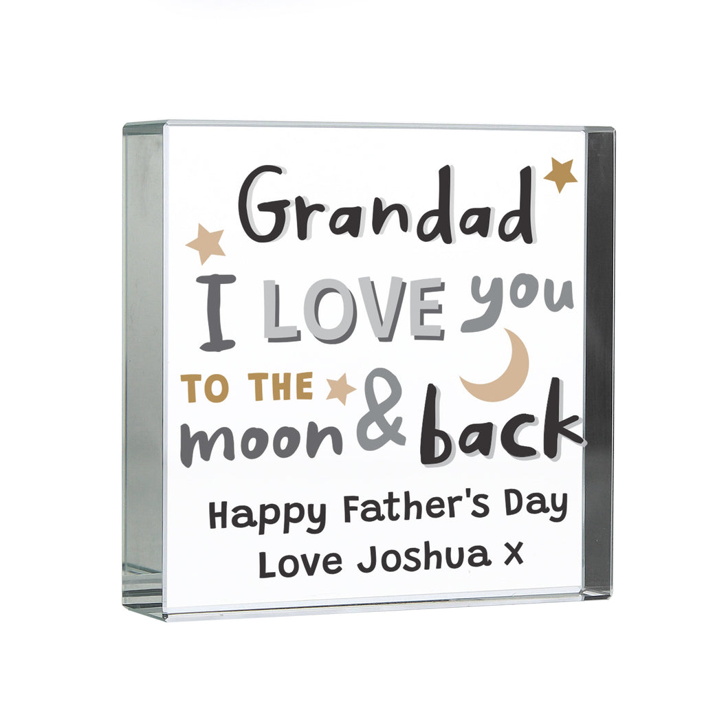 Personalised To The Moon And Back... Large Crystal Token