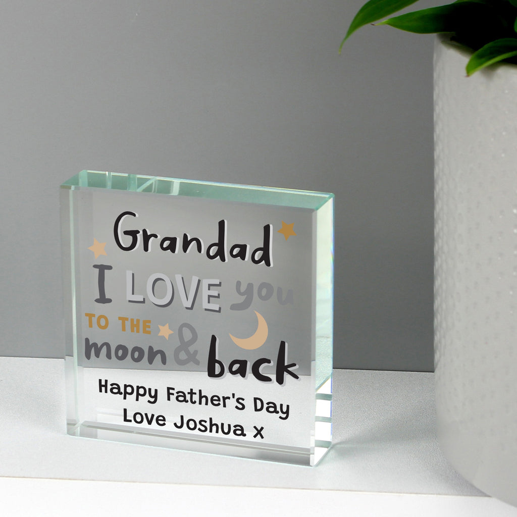 Personalised To The Moon And Back... Large Crystal Token