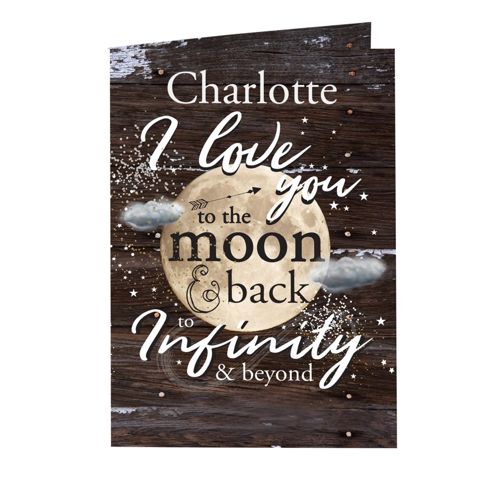 Personalised To The Moon & Infinity... Card