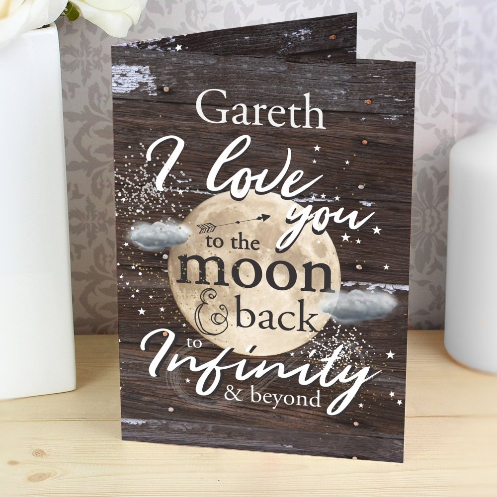 Personalised To The Moon & Infinity... Card