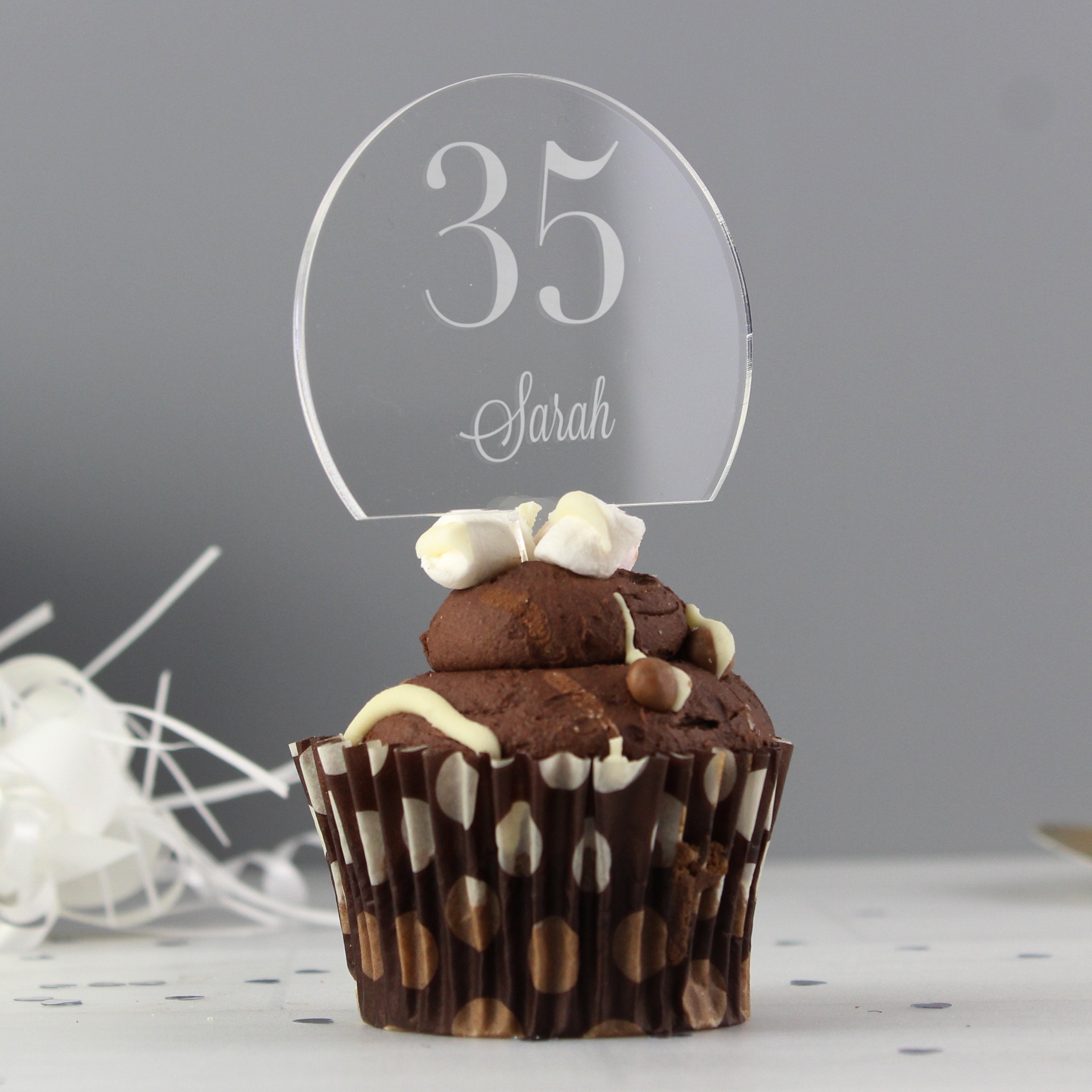 Personalised Traditional Birthday Big Age Cake Topper