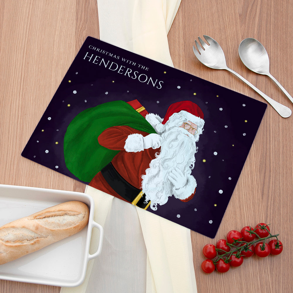 Personalised Personalised Traditional Santa Chopping Board