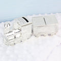 Personalised Train Money Box With Tooth & Curl Trinket Box
