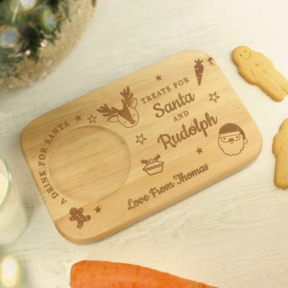 Personalised Treats For Santa Coaster Tray