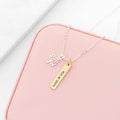Personalised Personalised Tree of Life Vertical Bar Necklace