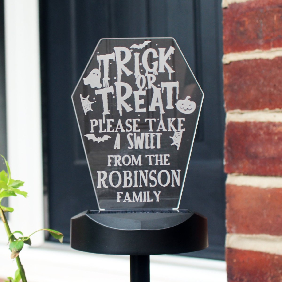 Personalised Trick Or Treat Halloween Solar Light