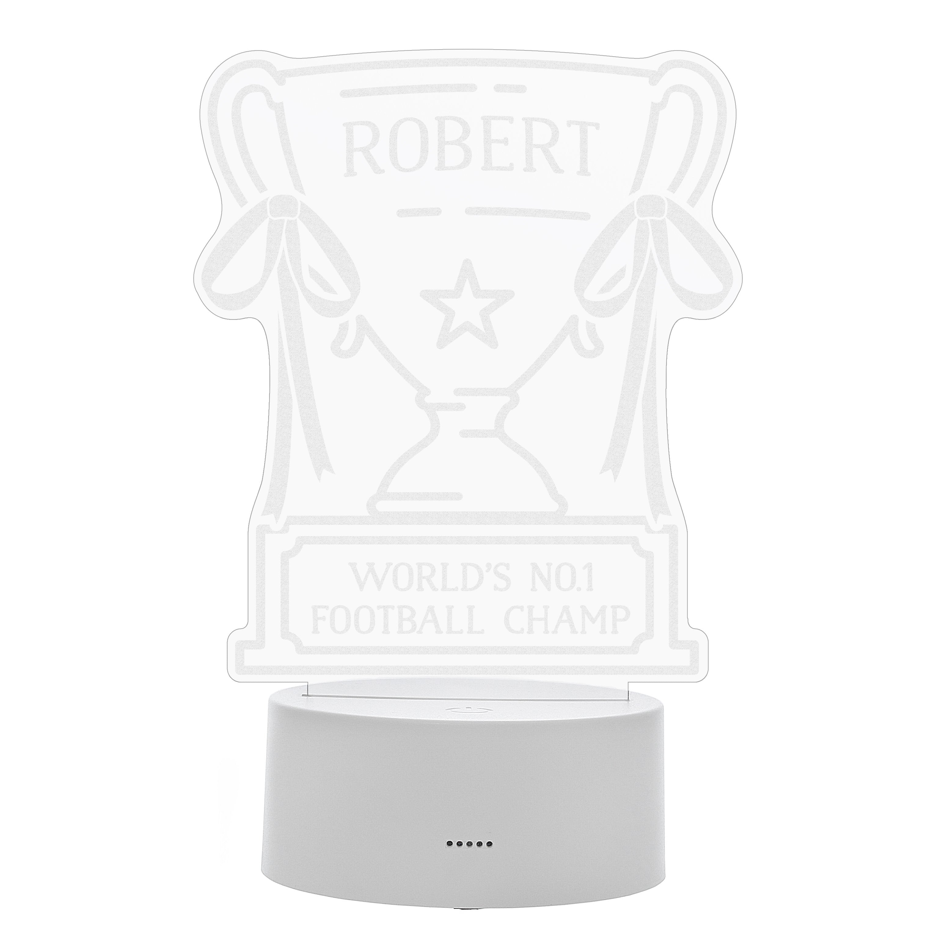 Personalised Trophy LED Colour Changing Night Light