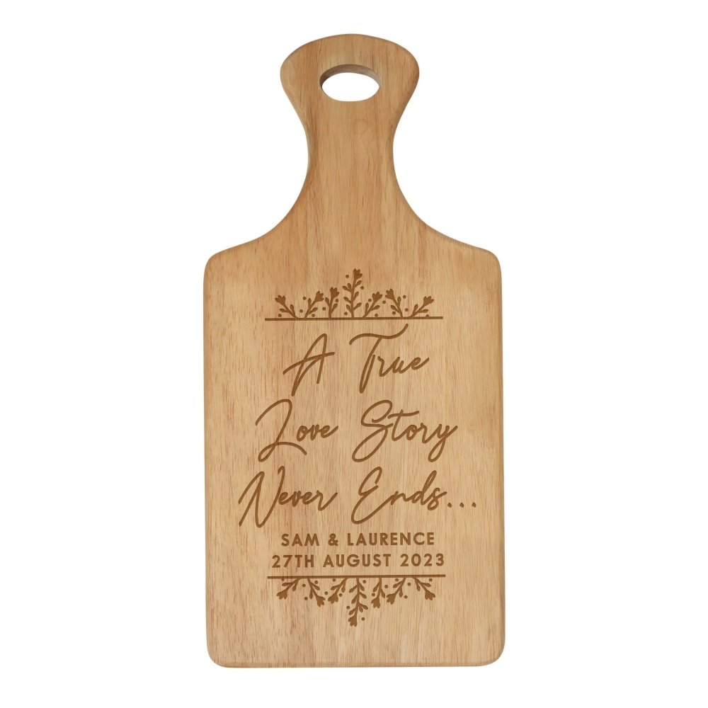 Personalised True Love Story Wooden Paddle Board