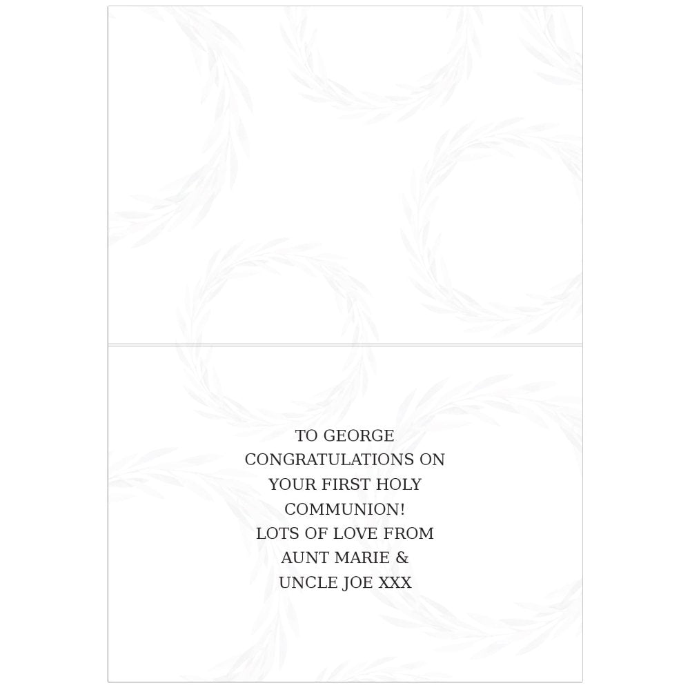 Personalised Truly Blessed First Holy Communion Card
