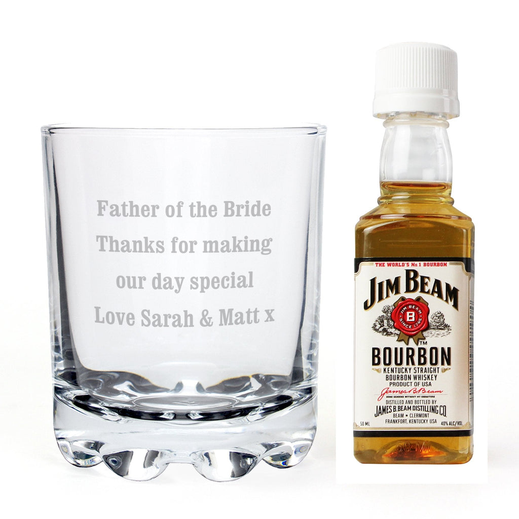 Personalised Tumbler And Jim Beam Miniature Set