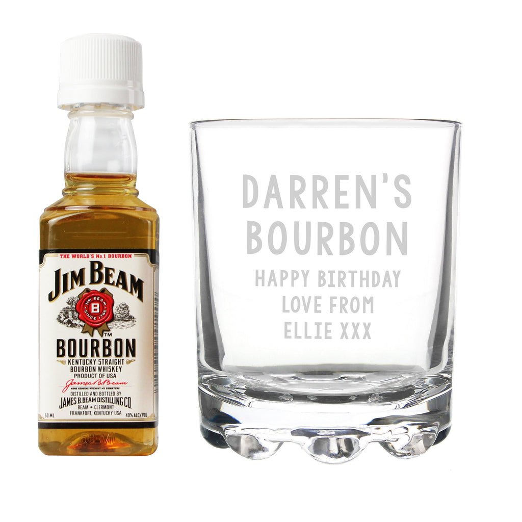 Personalised Tumbler And Jim Beam Miniature Set