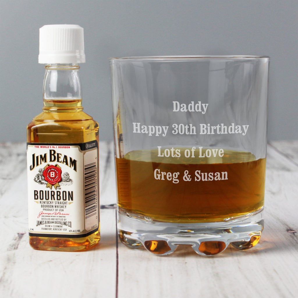 Personalised Tumbler And Jim Beam Miniature Set