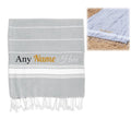 Personalised Turkish Style Cotton Grey Towel