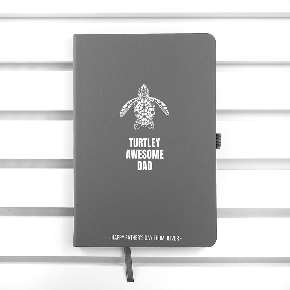 Personalised Personalised Turtley Awesome Dad  A5 Notebook