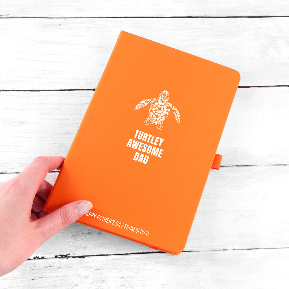 Personalised Personalised Turtley Awesome Dad  A5 Notebook