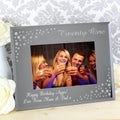 Personalised Twenty One Diamante 6x4 Inch Glass Photo Frame