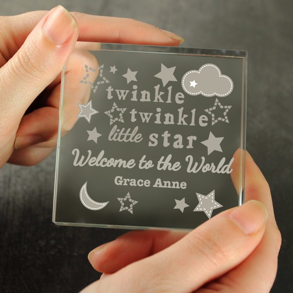 Personalised Twinkle Twinkle Large Crystal Token