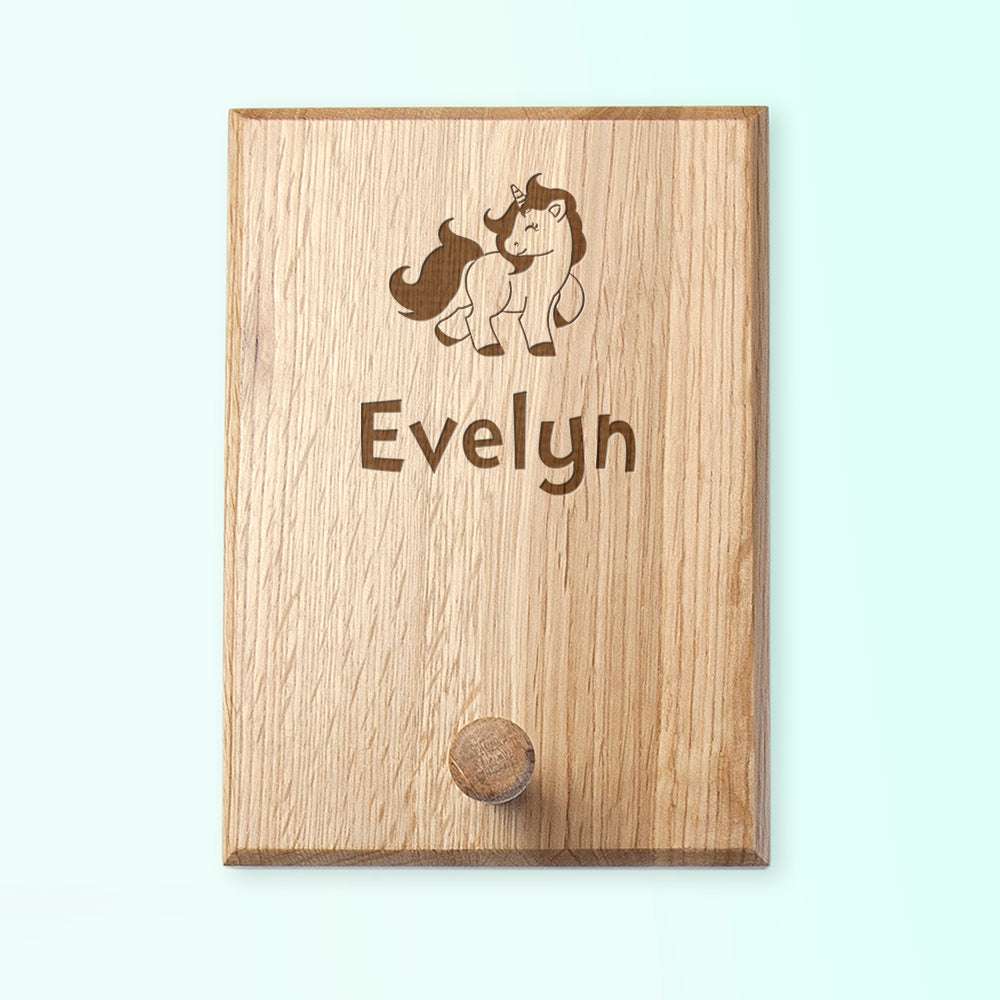 Personalised Unicorn Peg Hook