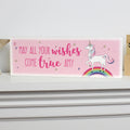 Personalised Unicorn Wooden Block Sign