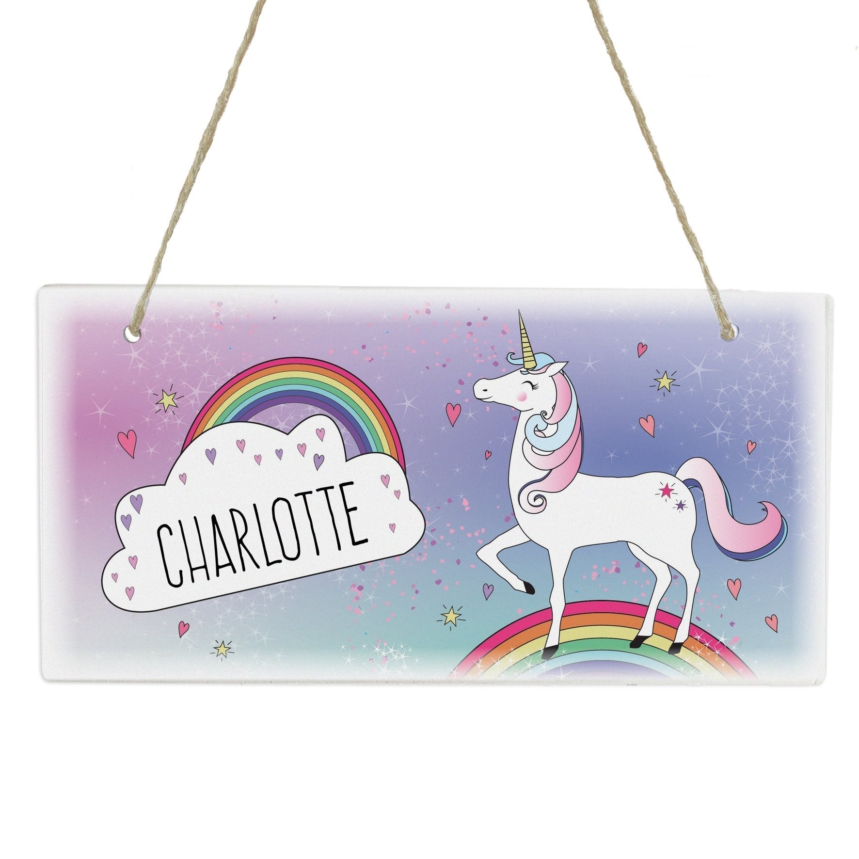 Personalised Unicorn Wooden Sign