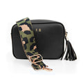 Personalised Personalised Vegan Leather Crossbody Bag in Black
