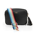 Personalised Personalised Vegan Leather Crossbody Bag in Black