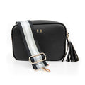 Personalised Personalised Vegan Leather Crossbody Bag in Black