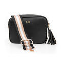 Personalised Personalised Vegan Leather Crossbody Bag in Black