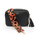 Personalised Personalised Vegan Leather Crossbody Bag in Black