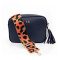 Personalised Personalised Vegan Leather Crossbody Bag in Navy