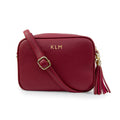 Personalised Personalised Vegan Leather Crossbody Bag in Red