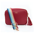 Personalised Personalised Vegan Leather Crossbody Bag in Red