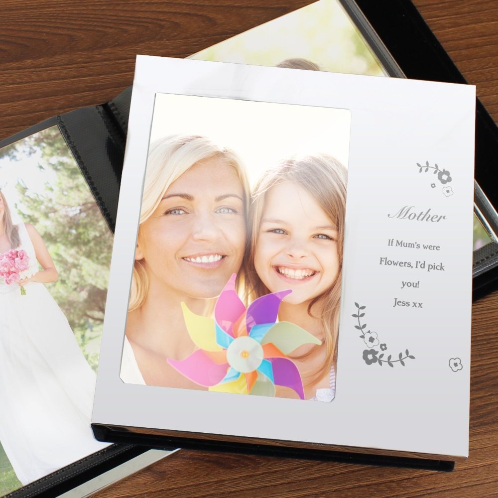 Personalised Vintage Floral 4x6 Inch Photo Frame Album