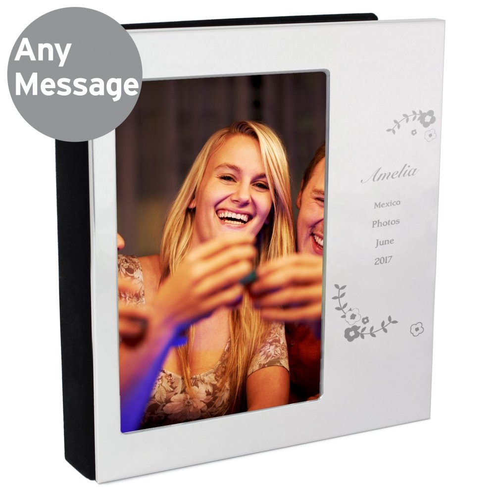 Personalised Vintage Floral 4x6 Inch Photo Frame Album