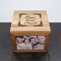 Personalised Vintage Style Special Memories Oak Photo Keepsake Box