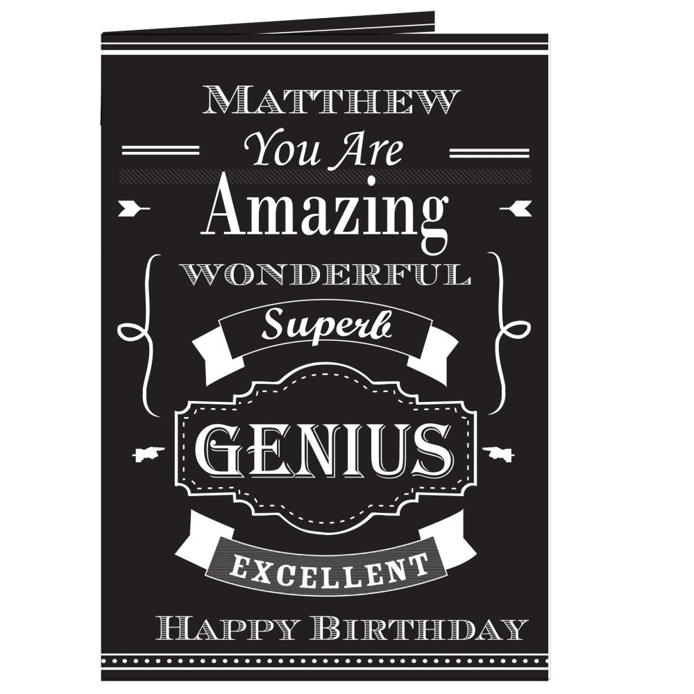 Personalised Vintage Typography Card