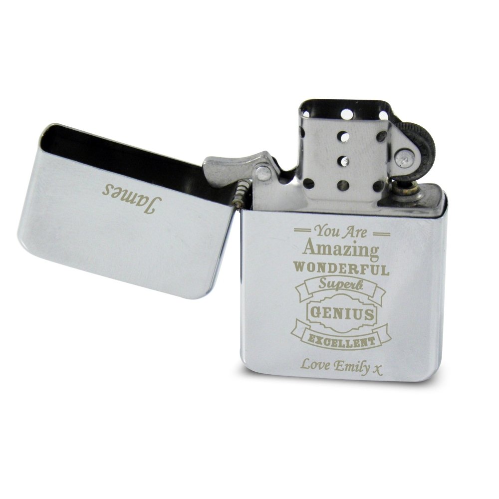 Personalised Vintage Typography Lighter
