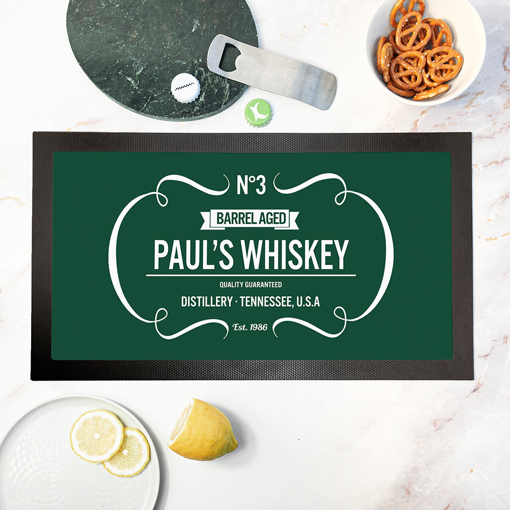 Personalised Personalised Vintage Whiskey Bar Mat