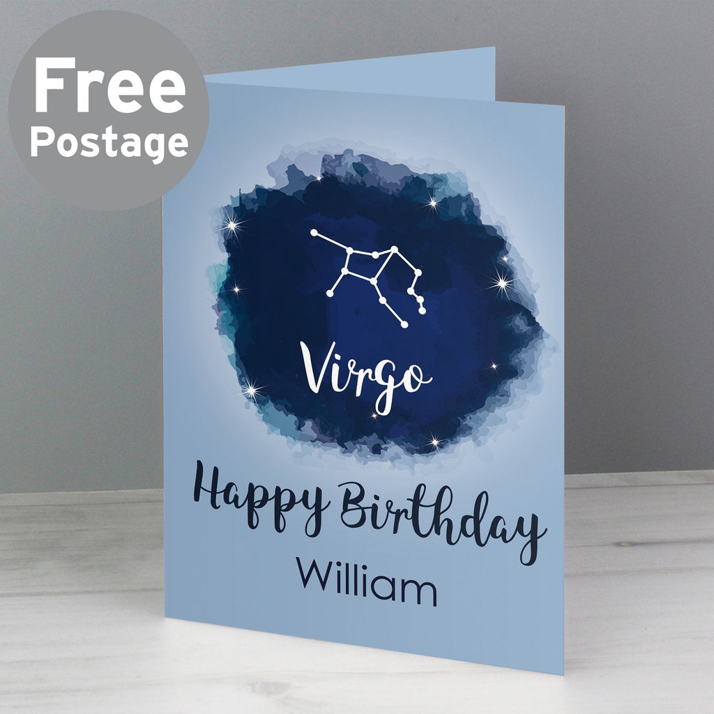Personalised Virgo Zodiac Star Sign Card (August 23rd - September 22nd)