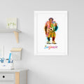 Personalised Personalised Watercolour Chimpanzee Football Print