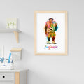 Personalised Personalised Watercolour Chimpanzee Football Print