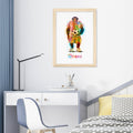 Personalised Personalised Watercolour Chimpanzee Football Print