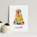 Personalised Personalised Watercolour Dog Yoga Print