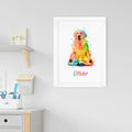 Personalised Personalised Watercolour Dog Yoga Print